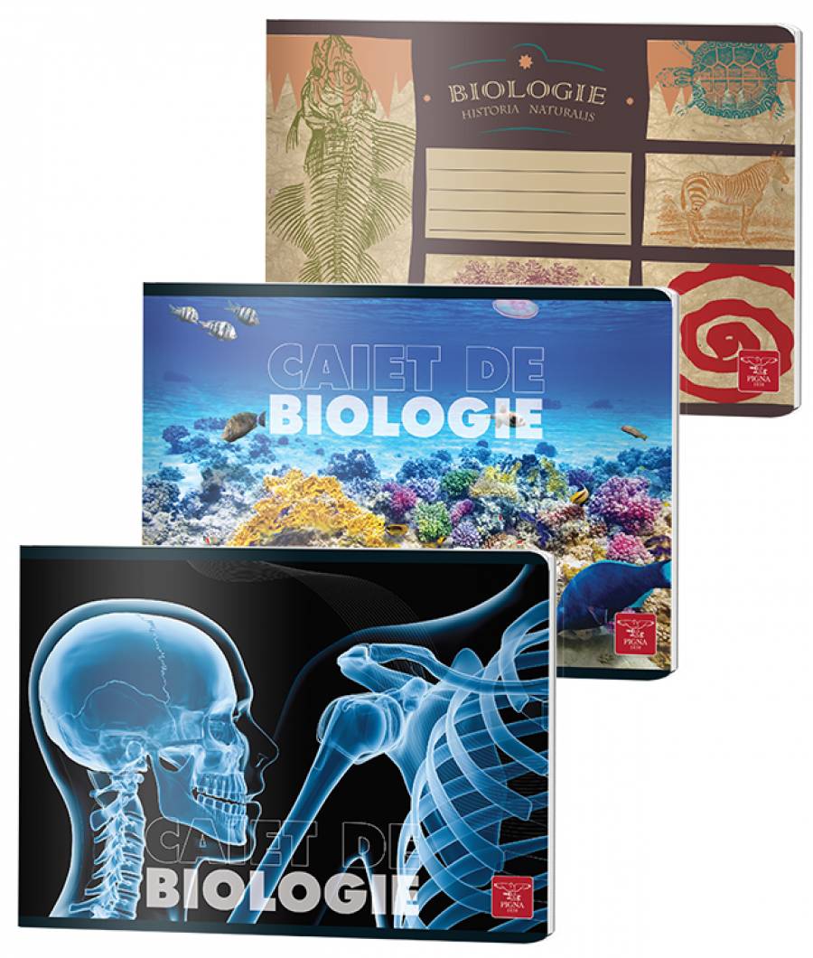 Caiet capsat cu 24 file biologie PIGNA 70gr